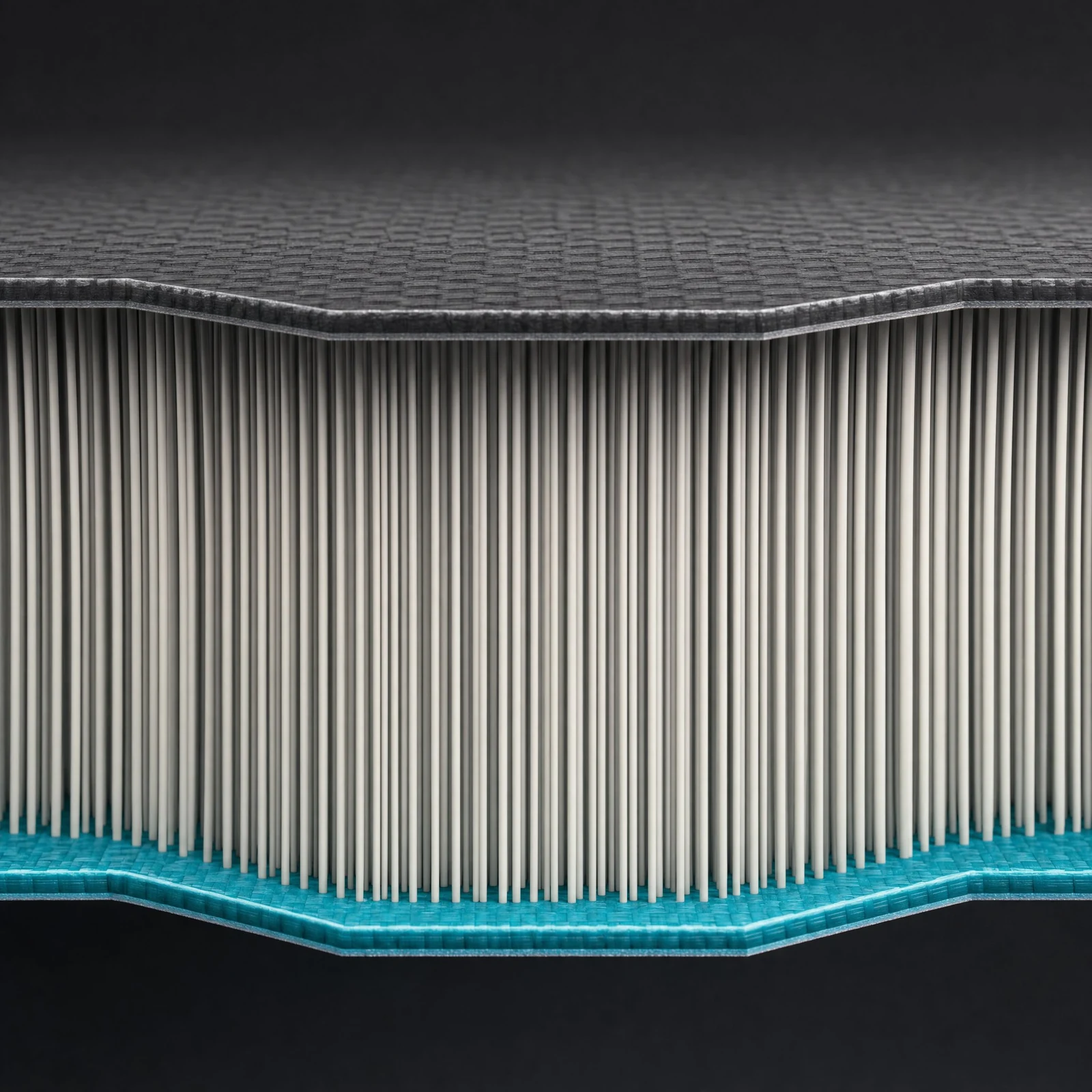 Close-up of the D-Stitch high-tensile internal threads in a Helyora above-ground pool